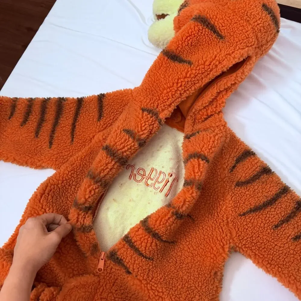 Vintage 90s Disney Store Winnie The Pooh TIGGER Full Body Costume Sz 2-4T